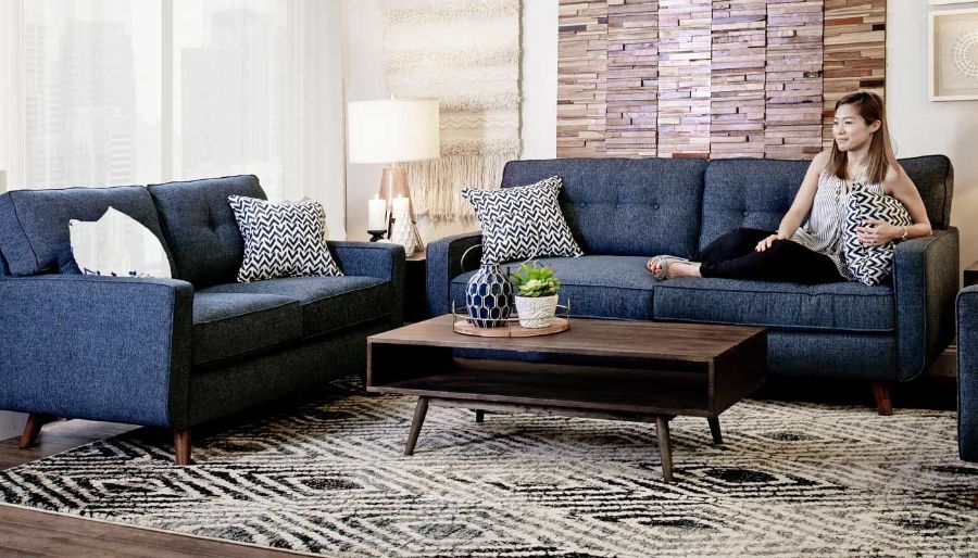 The Paulestein Denim 3 Pc. Power Sofa/Couch/Couch, Loveseat, Recliner is  available at Complete Suite Furniture, serving the Pacific Northwest.