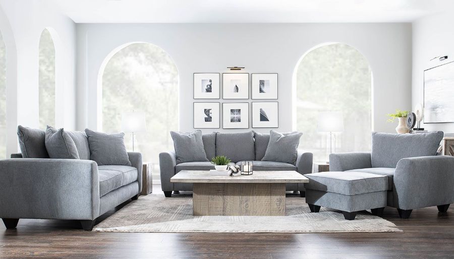 Picture of SLT Grey Sofa, Loveseat & Chair