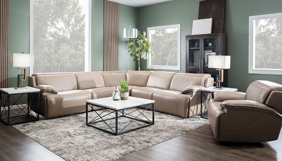 Picture of Ibiza II Leather 5-Piece Power Sectional