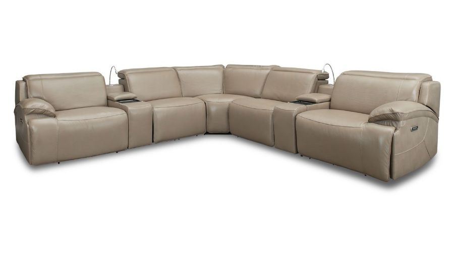 Picture of Ibiza II Leather 7-Piece Power Sectional
