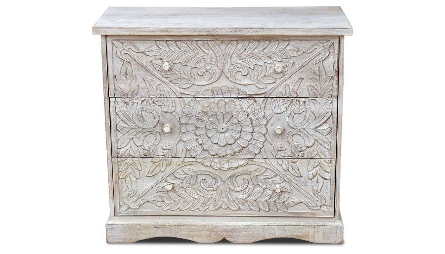 Picture of Mariah 3-Drawer Carved Chest