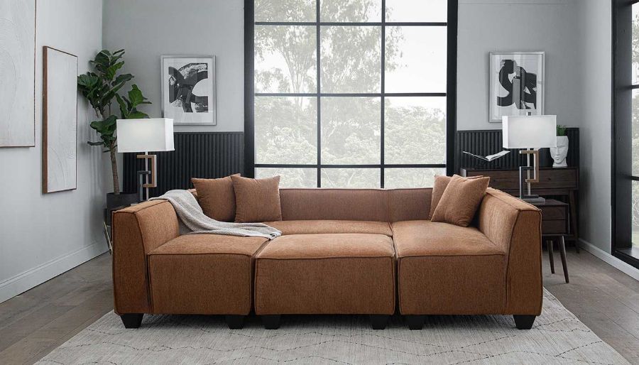 Picture of Rock & Roll Clay 3PC Sectional & Ottoman