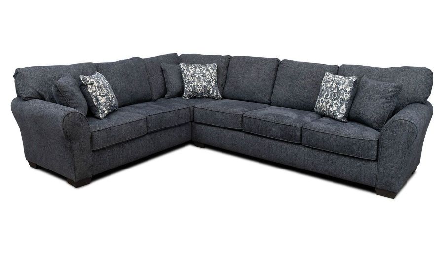 Imagen de Athens Navy Studio Sectional with Right Side Facing Loveseat