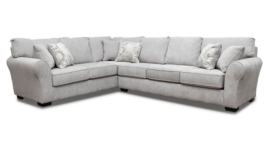 Picture of Athens Platinum Studio Sectional with Right Side Facing Loveseat