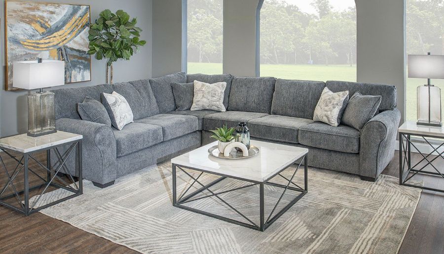 Imagen de Athens Slate Studio Sectional with Right Side Facing Loveseat