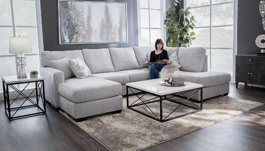 Picture of Dalhart Platinum Dual Chaise Sectional