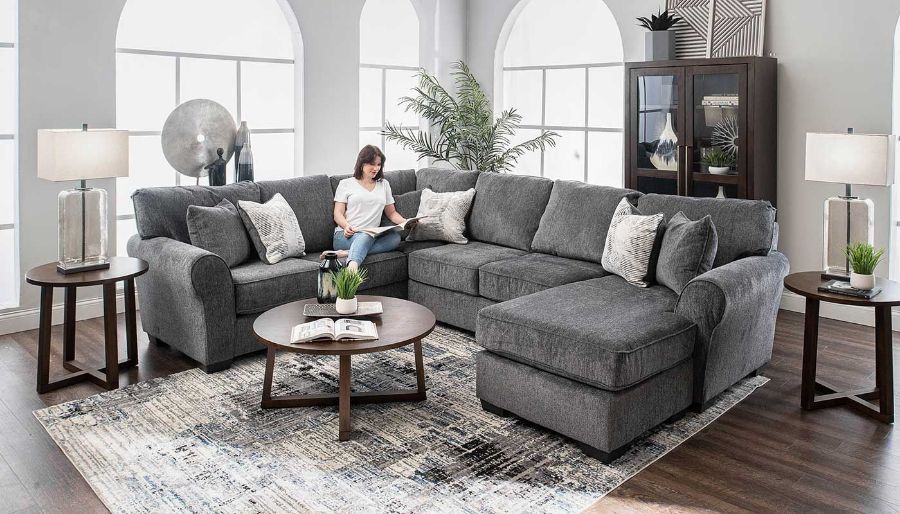 Imagen de Heath Slate Sectional with Right Arm Facing Chaise