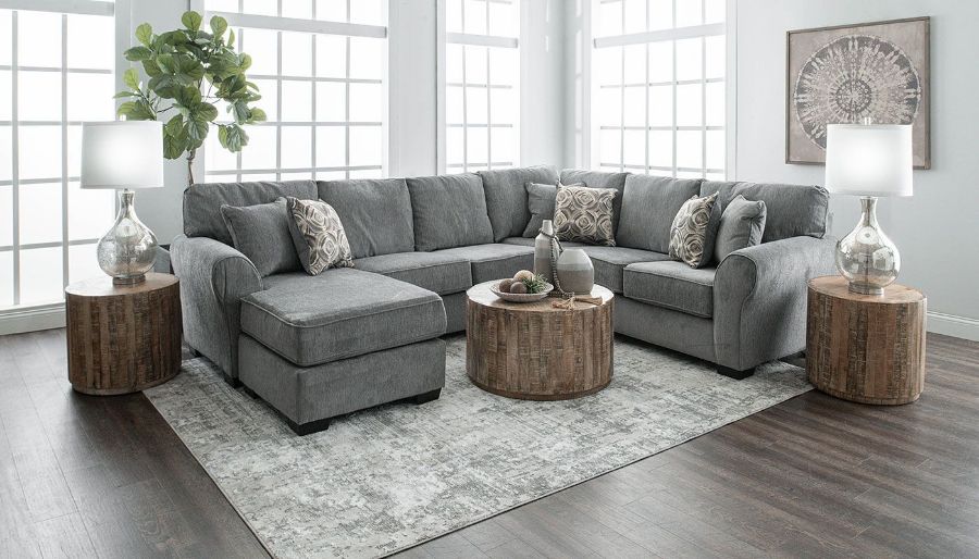 Picture of Heath Smoke Sectional with Left Arm Facing Chaise