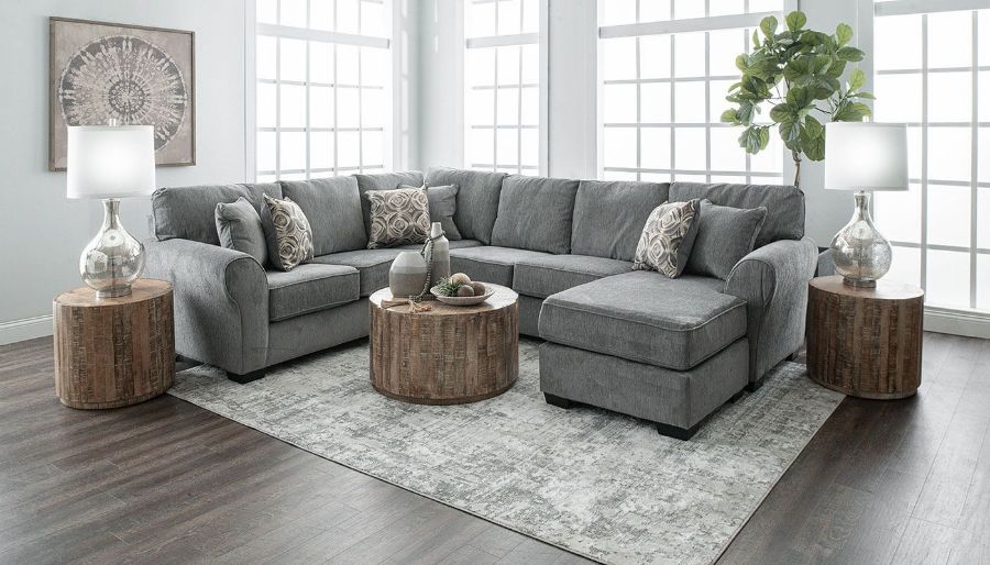 Picture of Heath Smoke Sectional with Chaise