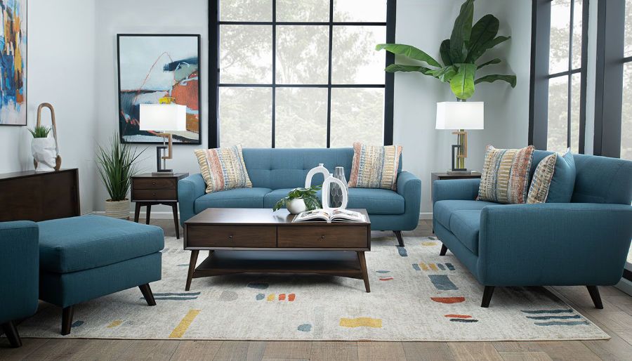 Picture of Carol Caribbean Blue Sofa, Loveseat & Chair