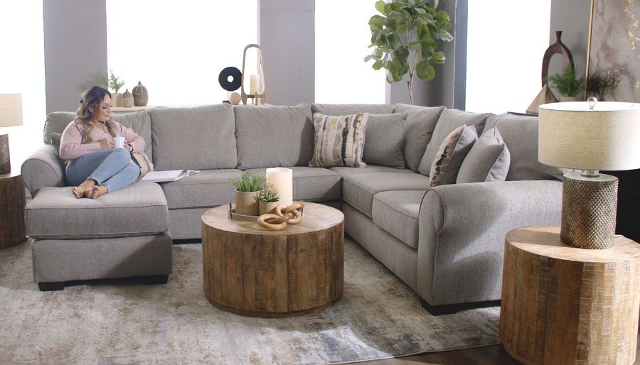 Imagen de Heath Stone Sectional with Chaise