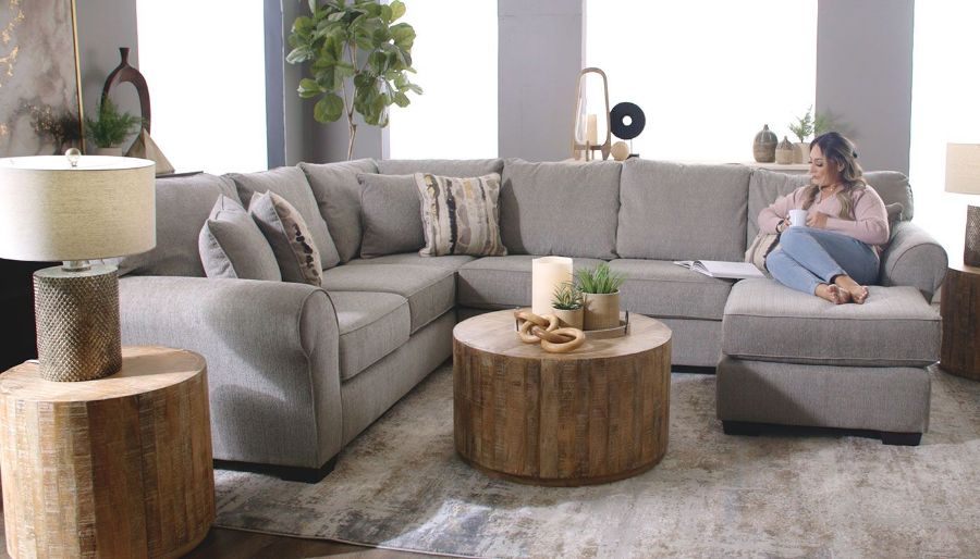 Picture of Heath Stone Sectional with Chaise