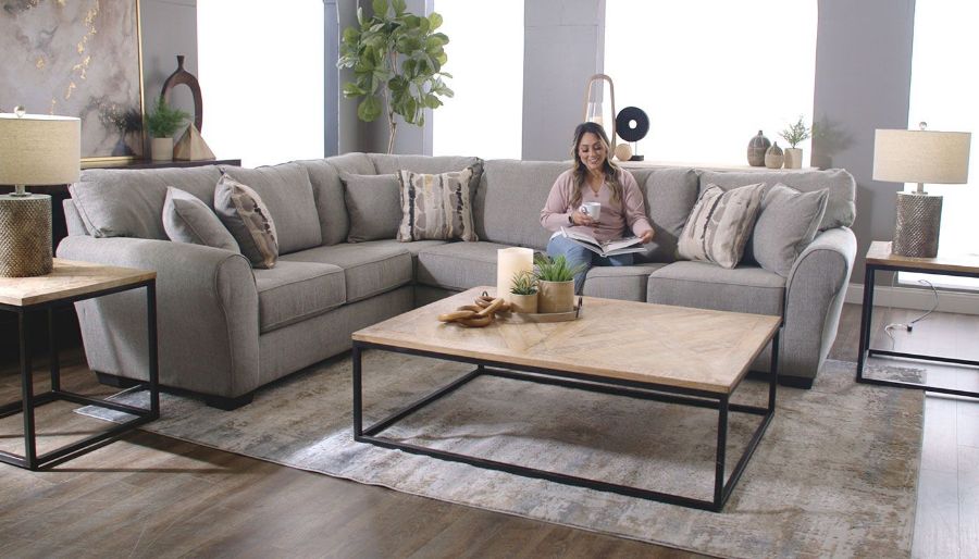 Imagen de Athens Stone Studio Sectional with Right Side Facing Loveseat