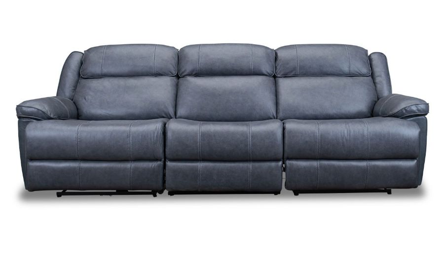 Imagen de Easthill Navy Leather Sofa, Loveseat & Recliner