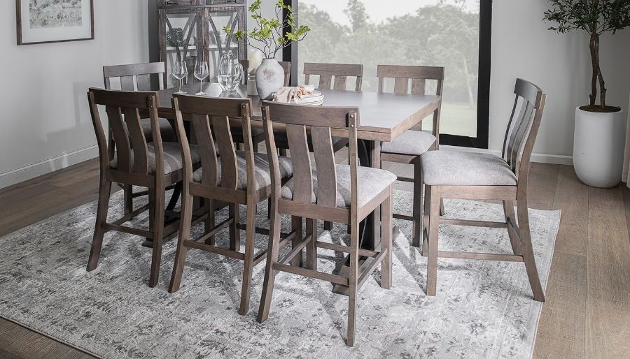 Imagen de Quincy Counter Height Table & 8 Side Chairs