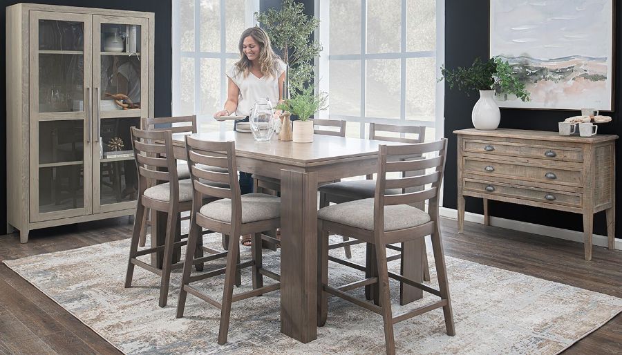 Imagen de Harvest Counter Height Table & 6 Side Chairs